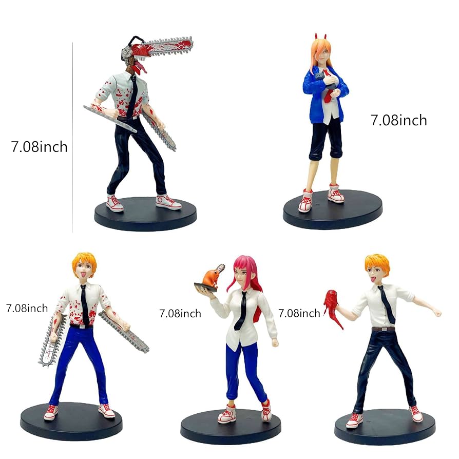 Amazon.co.jp: Szxcは、5つのチェーンソーマンフィギュアアニメ